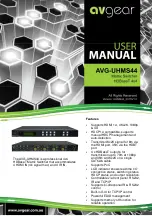 Preview for 1 page of AVGear AVG-UHMS44 User Manual