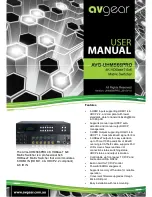 AVGear AVG-UHMS66PRO User Manual preview