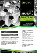 Preview for 1 page of AVGear TMX44PRO AVK User Manual