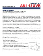 Предварительный просмотр 3 страницы AVI-AV ANI-13UVR Instruction Manual