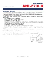 Preview for 6 page of AVI-AV ANI-273LR Instruction Manual