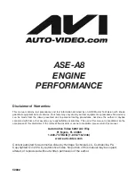 Preview for 1 page of AVI ASE-A8 Manual