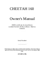 Avian CHEETAH 160 Owner'S Manual preview