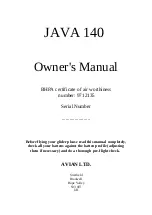 Avian JAVA 140 Owner'S Manual preview