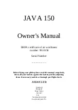 Avian JAVA 150 Owner'S Manual preview