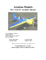 Preview for 1 page of Aviation Models 30% YAK 54 Assembly Manual