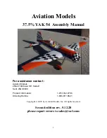 Preview for 1 page of Aviation Models 37.5% Yak 54 Assembly Manual