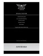 Предварительный просмотр 3 страницы Aviator AVW5839G4 User Manual