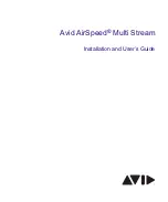 Avid Technology AirSpeed series Installation And User Manual preview