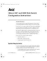 Preview for 1 page of Avid Technology Alteon 180 Configuration Instructions