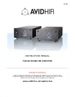 Avid Technology AVIDHIFI Instruction Manual preview