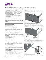 Avid Technology MADI-192 MADI Installation Manual preview