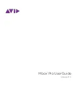 Avid Technology Mbox Pro User Manual preview