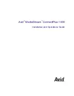 Preview for 1 page of Avid Technology MediaStream ConnectPlus 1000 Installation And Operation Manual