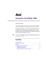 Предварительный просмотр 1 страницы Avid Technology Mojo DNA Manual