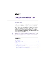 Preview for 1 page of Avid Technology Mojo DNA Manual