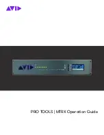 Avid Technology Pro Tools MTRX Operation Manual preview