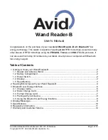 Preview for 1 page of Avid Technology Wand Reader-B User Manual