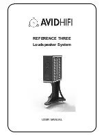 Предварительный просмотр 1 страницы AvidHiFi REFERENCE THREE User Manual