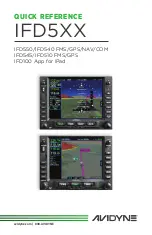 Preview for 1 page of Avidyne IFD100 Quick Reference