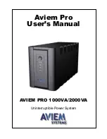 Preview for 1 page of AVIEM Systems PRO 1000VA User Manual