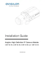 Avigilon 1.0MP-HD-DN Installation Manual preview