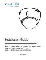 Avigilon 1.0MP-HD-DOME-DN Installation Manual preview