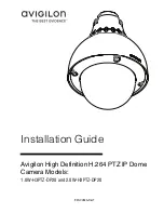 Avigilon 1.0W-H3PTZ-DP20 Installation Manual preview