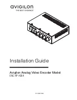 Preview for 1 page of Avigilon ENC-4P-H264 Installation Manual