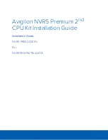 Preview for 1 page of Avigilon NVR5-PRM-2NDCPU Installation Manual