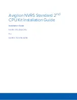 Avigilon NVR5-STD-2NDCPU Installation Manual preview