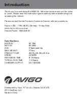 Preview for 3 page of Avigo 498L200 Owner'S Manual And Assembly Instructions