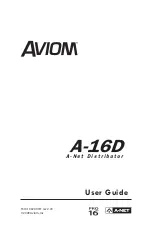 Preview for 1 page of Aviom A-16D A-Net User Manual