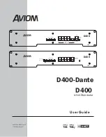 Aviom D400-Dante User Manual предпросмотр