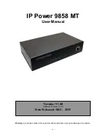 Aviosys IP Power 9858 MT User Manual preview