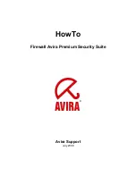 Предварительный просмотр 1 страницы AVIRA FIREWALL PREMIUM SECURITY SUITE Manual