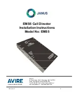 Предварительный просмотр 2 страницы AVIRE Janus Call Director EMS5 Installation Instructions Manual