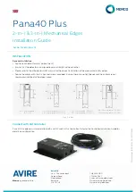 AVIRE MEMCO Pana40 Plus Installation Manual предпросмотр