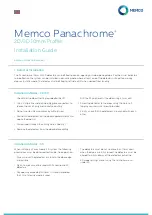 AVIRE Memco Panachrome+ Installation Manual предпросмотр