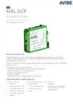 AVIRE MRL DCP Installation Manual предпросмотр