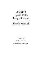 Avision AV6240 User Manual preview
