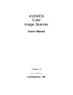 Avision AV630CS User Manual preview
