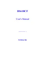 Avision DS610CF User Manual предпросмотр