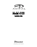 Предварительный просмотр 1 страницы Avital 4100 Installation Manual