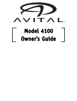 Avital 4100 Owner'S Manual preview