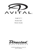 Предварительный просмотр 1 страницы Avital 4111 Owner'S Manual