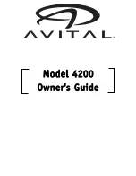 Avital 4200 Owner'S Manual preview