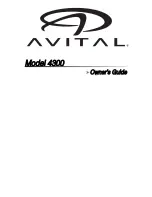 Preview for 1 page of Avital 4300 Owner'S Manual