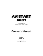 Preview for 1 page of Avital Avistart 4001 Owner'S Manual