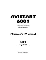 Предварительный просмотр 1 страницы Avital AviStart 6001 Owner'S Manual